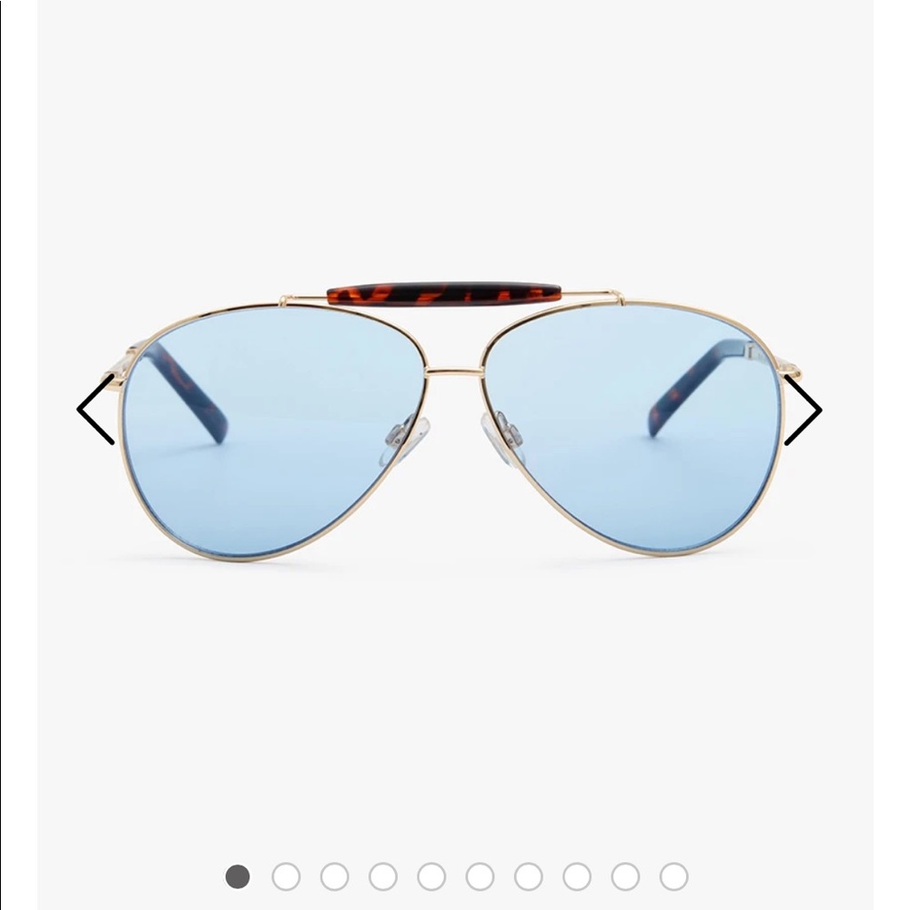 WeWoreWhat The City Sunglasses-blue aviator